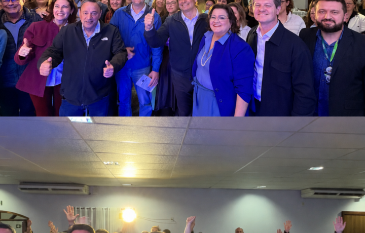 Santin Roveda participa de encontro do PSD em União da Vitória e recebe reconhecimento do governador Ratinho Junior