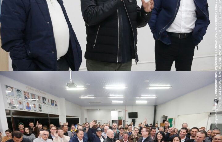 Em Francisco Beltrão, Traiano destaca força do Sudoeste em apoio a Sandro Alex e Alexandre Curi